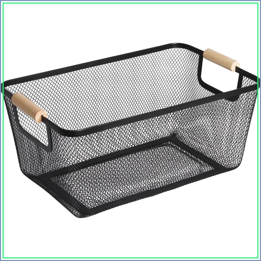 Home Bathroom Organizer - سلة تخزين كبيرة من السلك مع