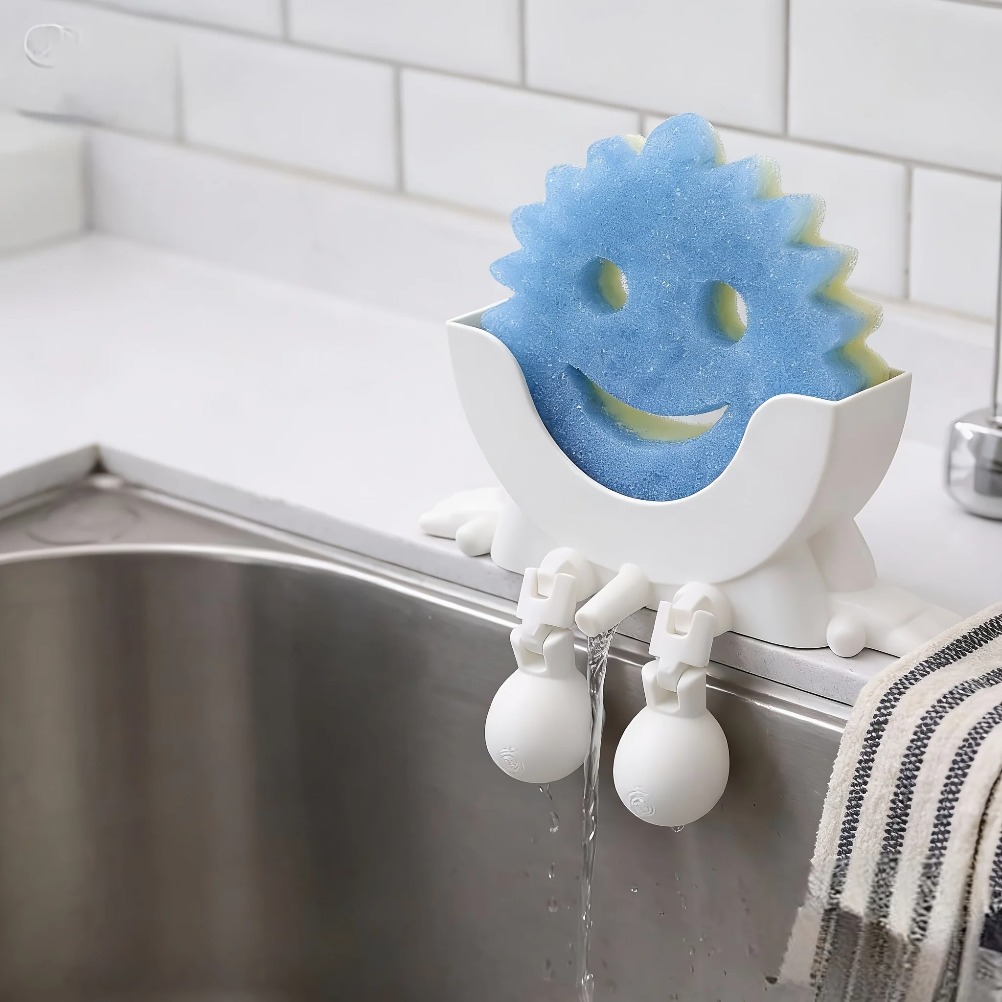 Home Bathroom Organizer - حامل صابون وإسفنجة قابل للتصريف 2