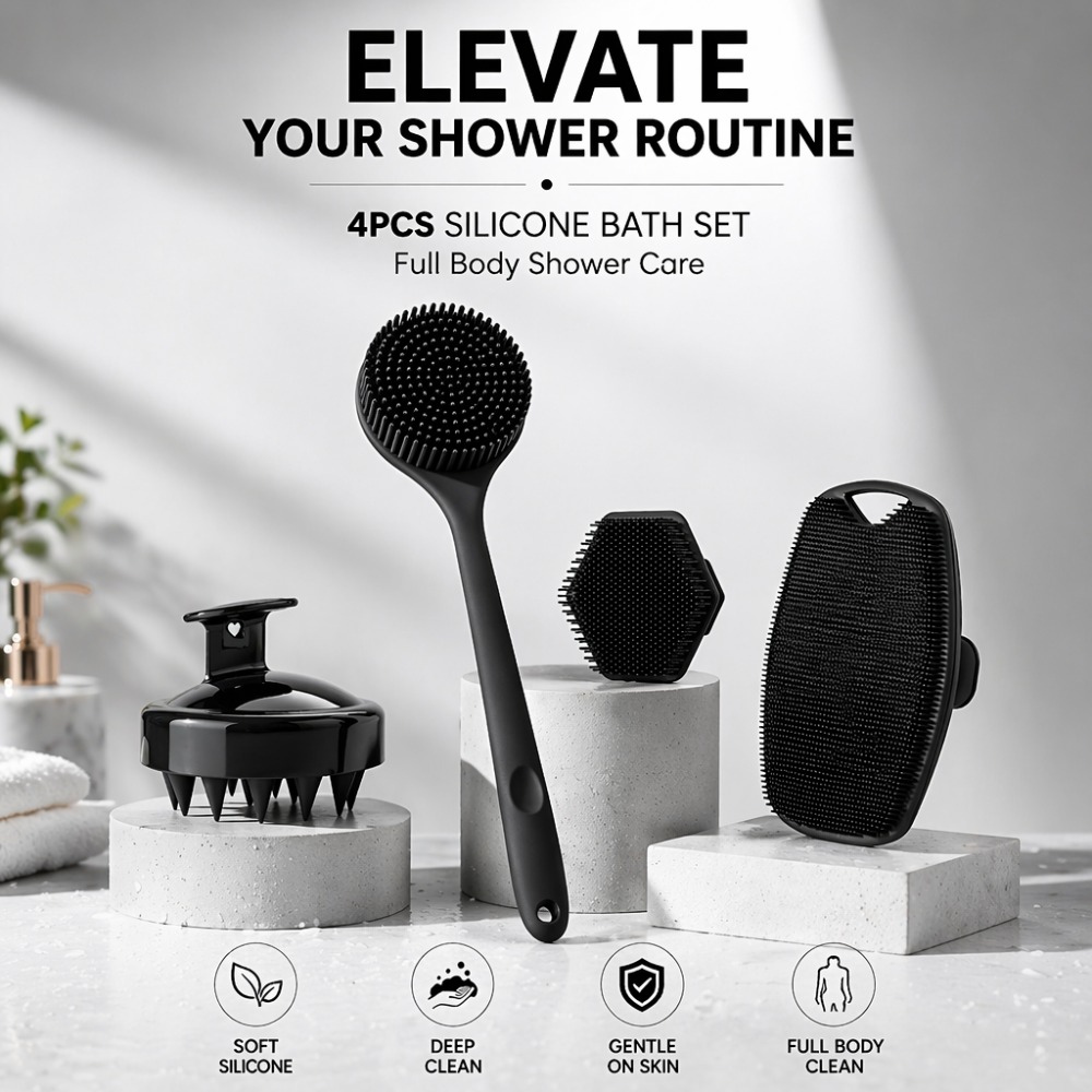 Home Bathroom Cleaning Machine - مجموعة من 4 قطع فرشاة تقشير