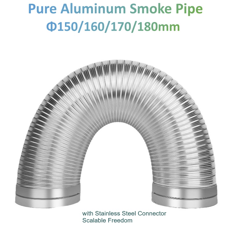 Home Bathroom Vent - Φ90-180mm أنبوب دخان من الألومنيوم النقي