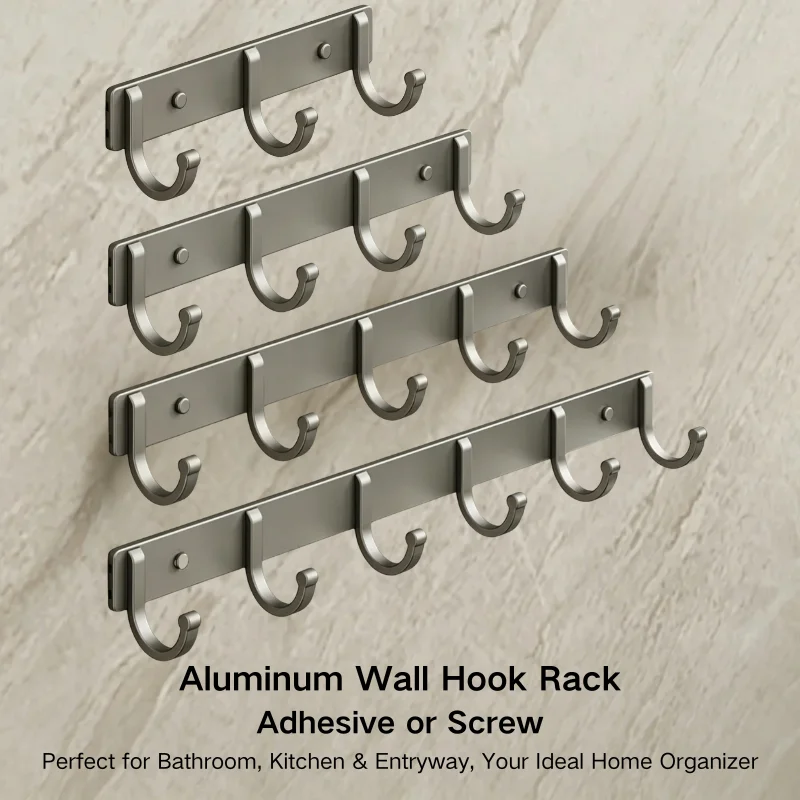 Home Bathroom Organizer - رف تعليق جداري من الألومنيوم -