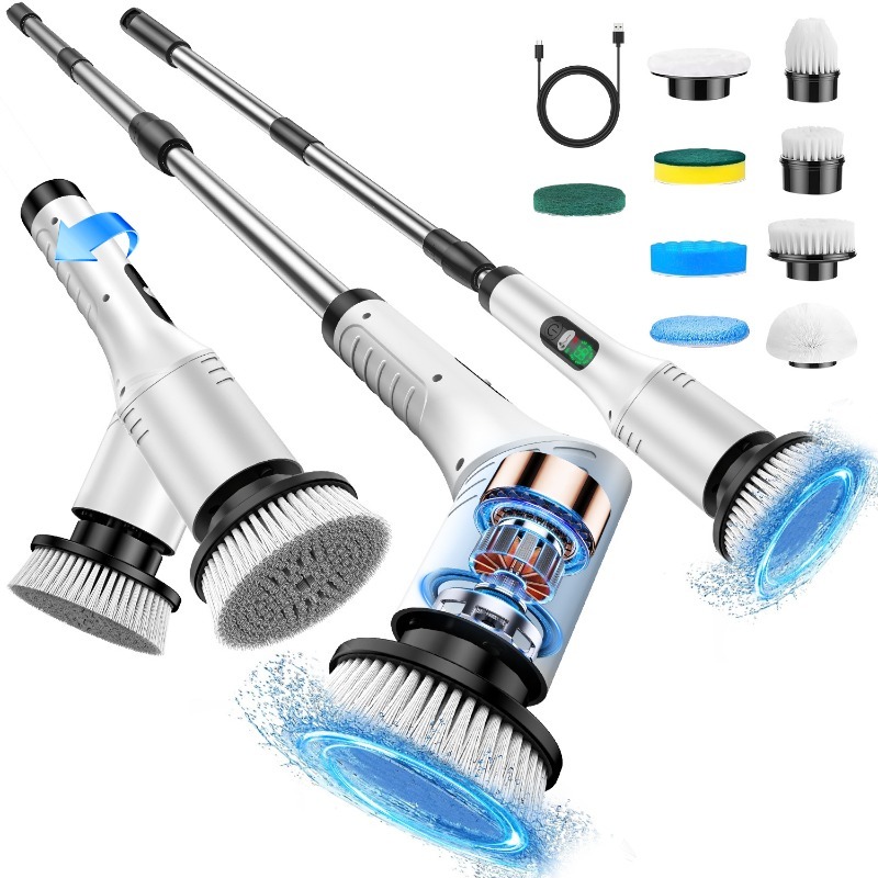 Home Bathroom Cleaning Machine - فرشاة تنظيف كهربائية دوارة 9 في