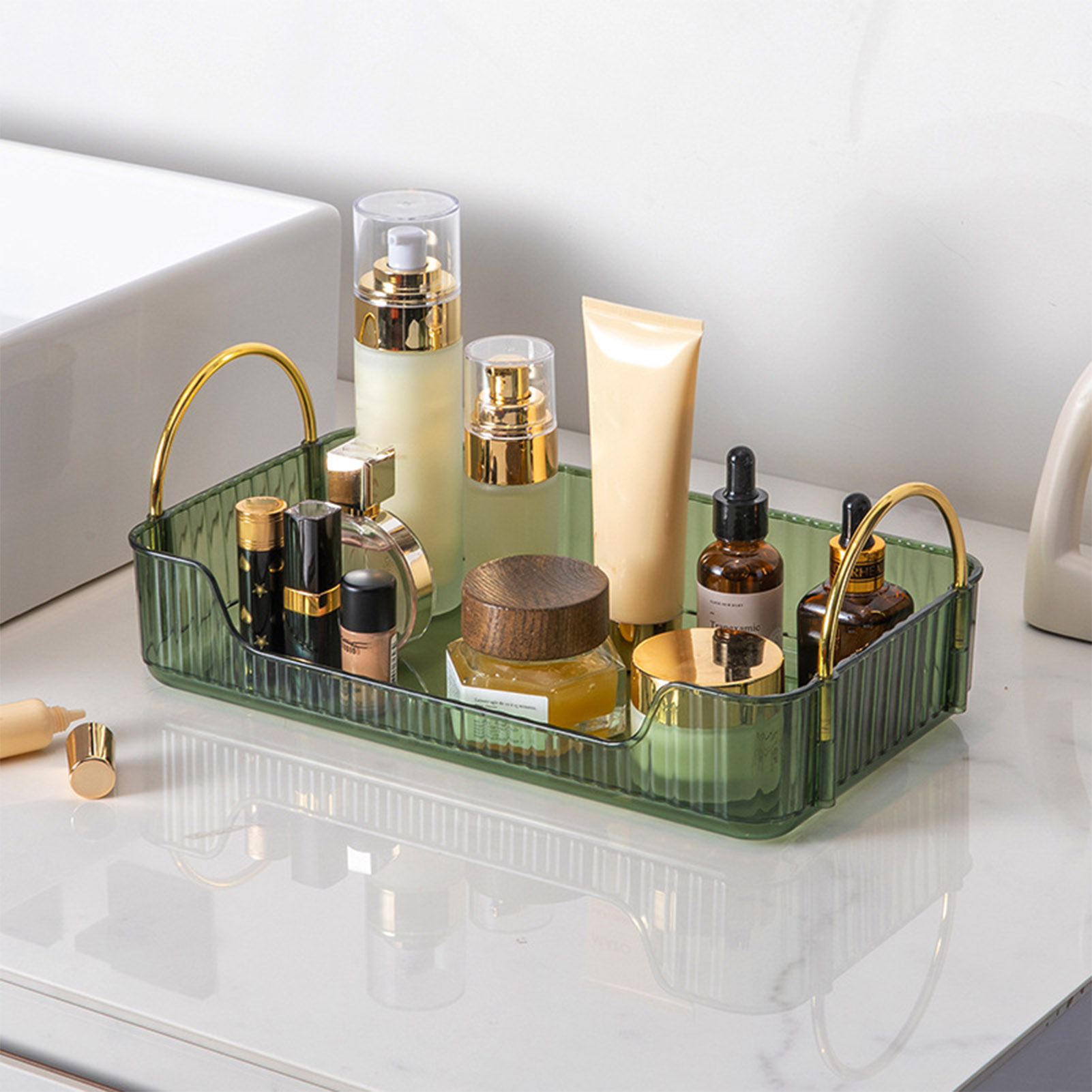 منظم حمام فاخر من الأكريليك لت - مراجعة Home Bathroom Organizer وسعره