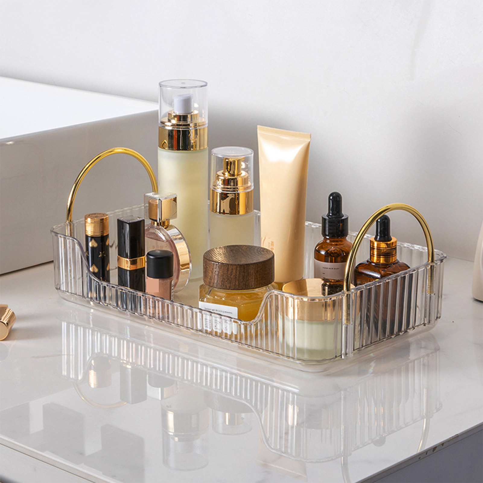 منظم حمام فاخر من الأكريليك لت - مراجعة Home Bathroom Organizer وسعره