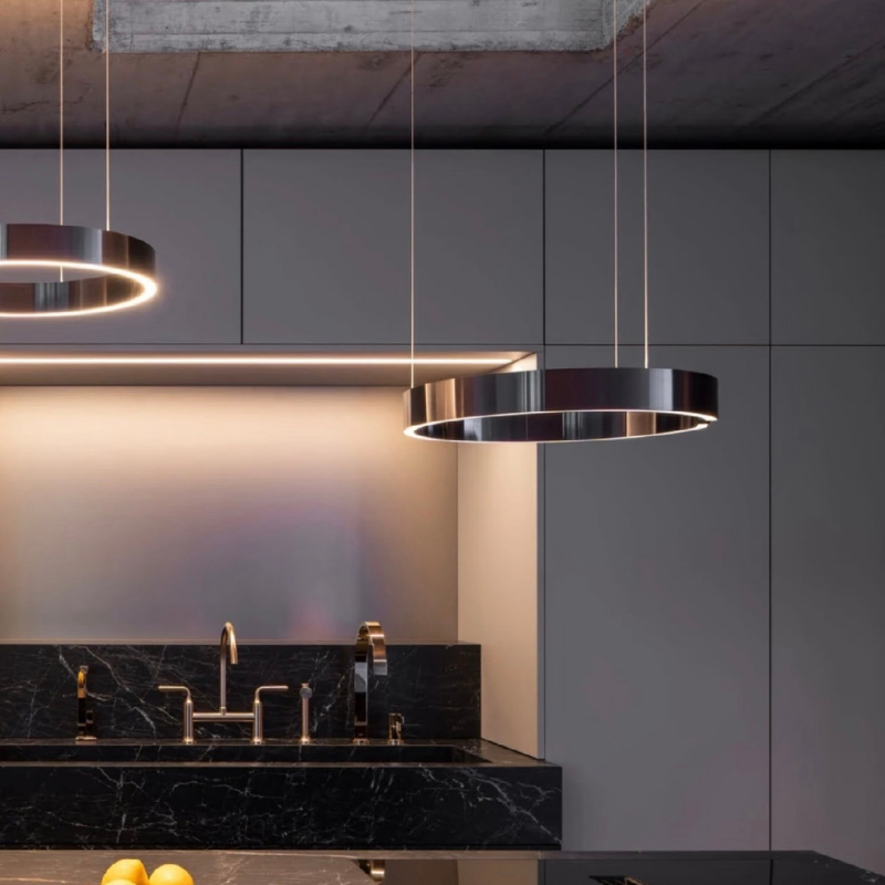 مصباح معلق LED دائري بتصميم فا - مراجعة Home Bathroom Lighting Design وسعره