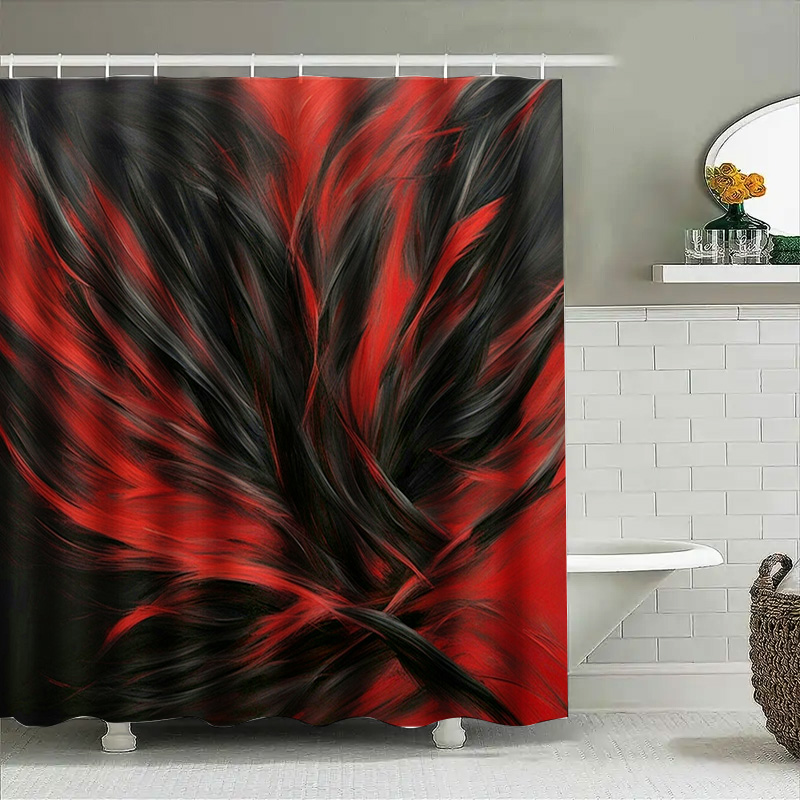 ستارة دش مطبوعة تجريدية باللون - مراجعة Home Bathroom Ideas وسعره