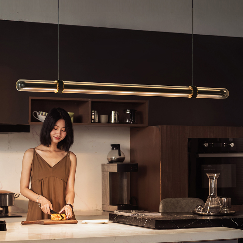 مصباح معلق فاخر أسود طويل لغرف - مراجعة Home Bathroom Lighting Design وسعره
