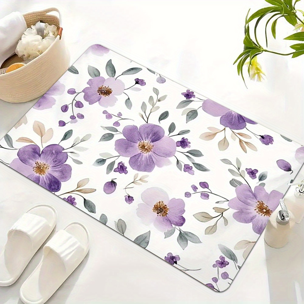 سجادة مدخل فاخرة بنقشة زهور، ب - مراجعة Home Bathroom Ideas وسعره