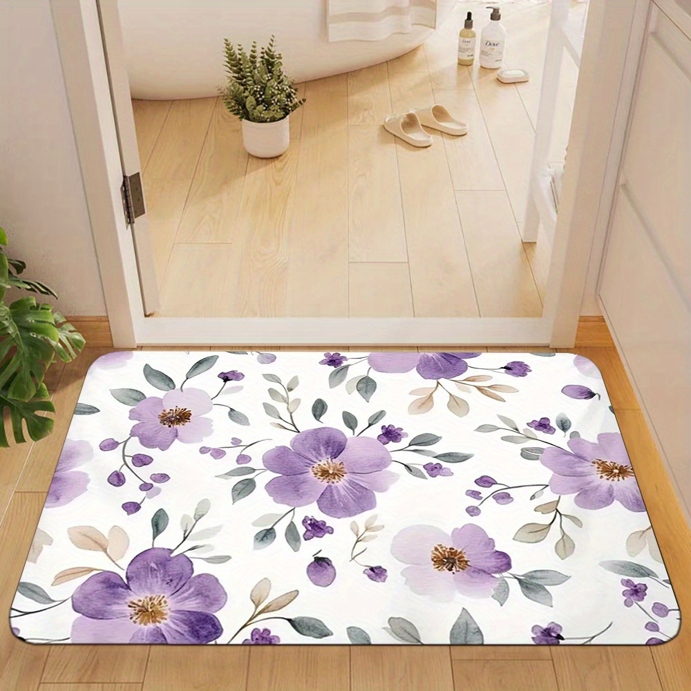 سجادة مدخل فاخرة بنقشة زهور، ب - مراجعة Home Bathroom Ideas وسعره