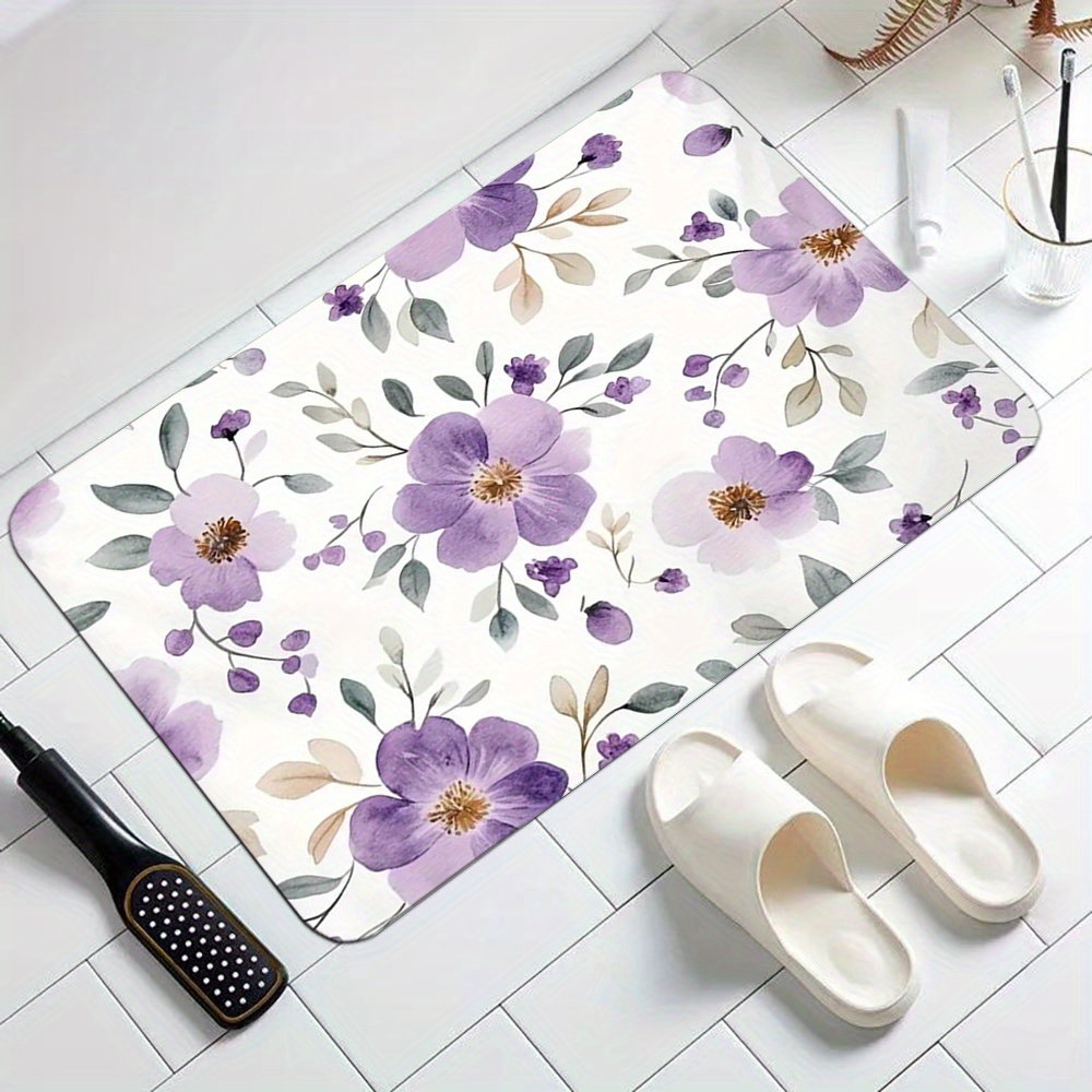 سجادة مدخل فاخرة بنقشة زهور، ب - مراجعة Home Bathroom Ideas وسعره