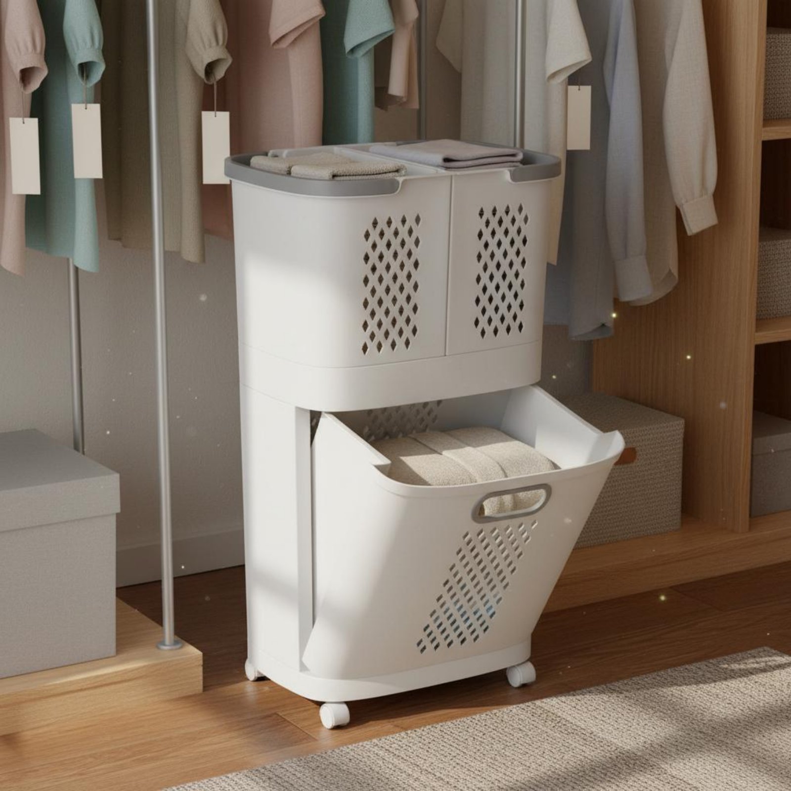 صندوق فرز الغسيل موفر للمساحة، - مراجعة Home Bathroom Vent وسعره