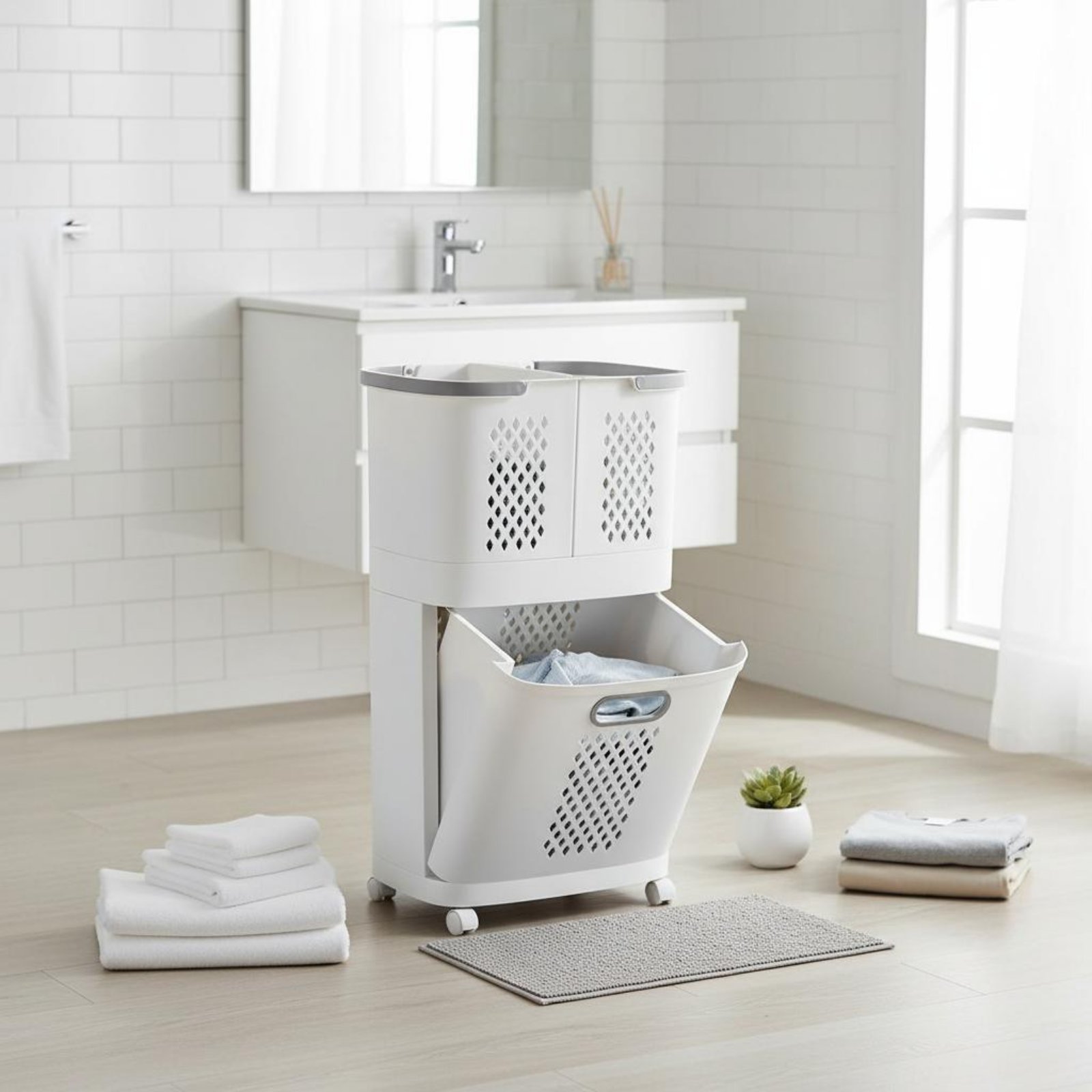 صندوق فرز الغسيل موفر للمساحة، - مراجعة Home Bathroom Vent وسعره