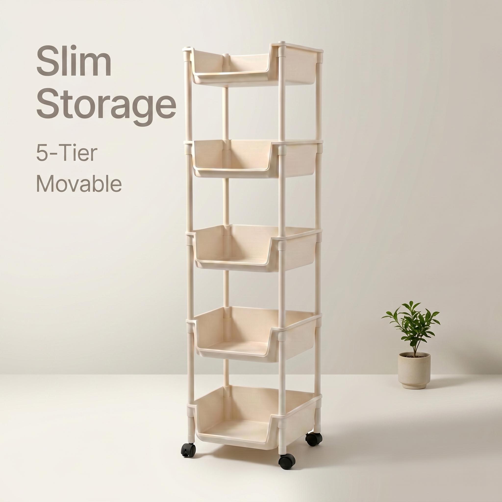 عربة تخزين نحيفة بخمسة طبقات م - مراجعة Home Bathroom Organizer وسعره