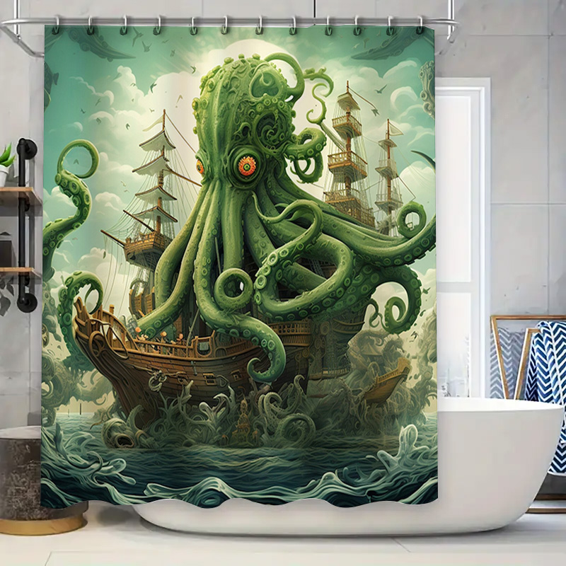 الأخطبوط السفينة دش الستار سري - مراجعة Home Bathroom Ideas وسعره
