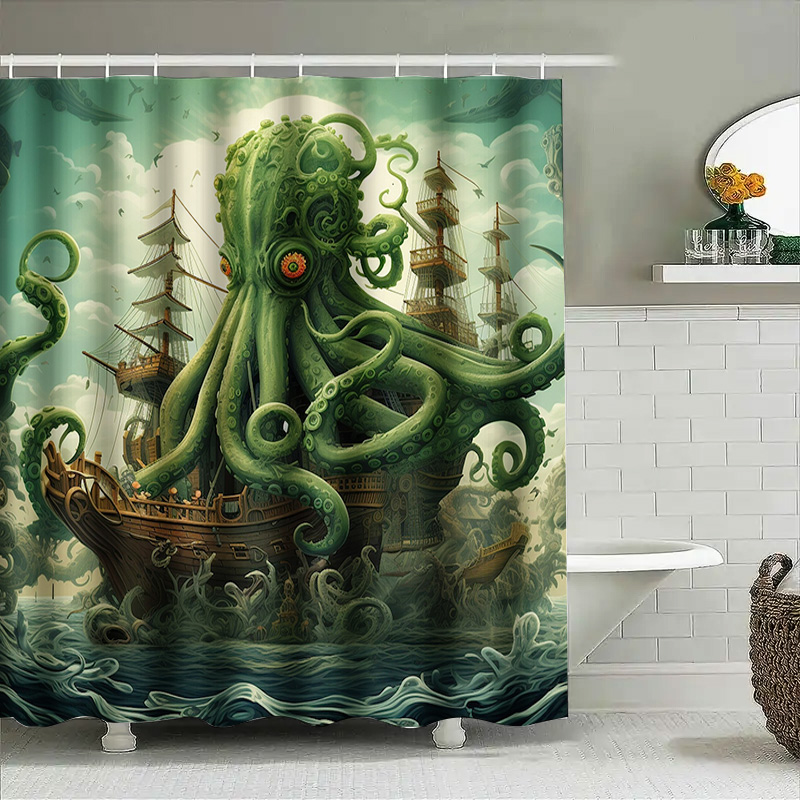 الأخطبوط السفينة دش الستار سري - مراجعة Home Bathroom Ideas وسعره