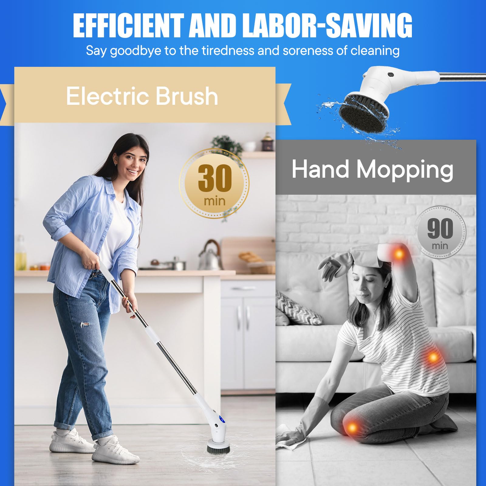 فرشاة تنظيف دوارة كهربائية مع  - مراجعة Home Bathroom Cleaning Machine وسعره