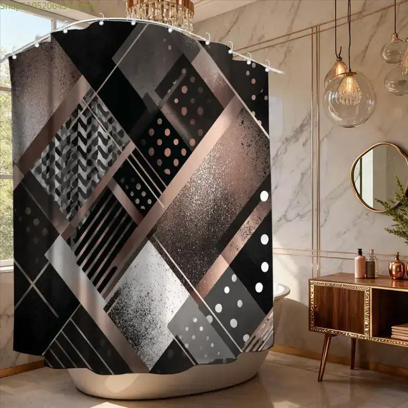 ستارة حمام عصرية بتصميم هندسي  - مراجعة Home Bathroom Ideas وسعره