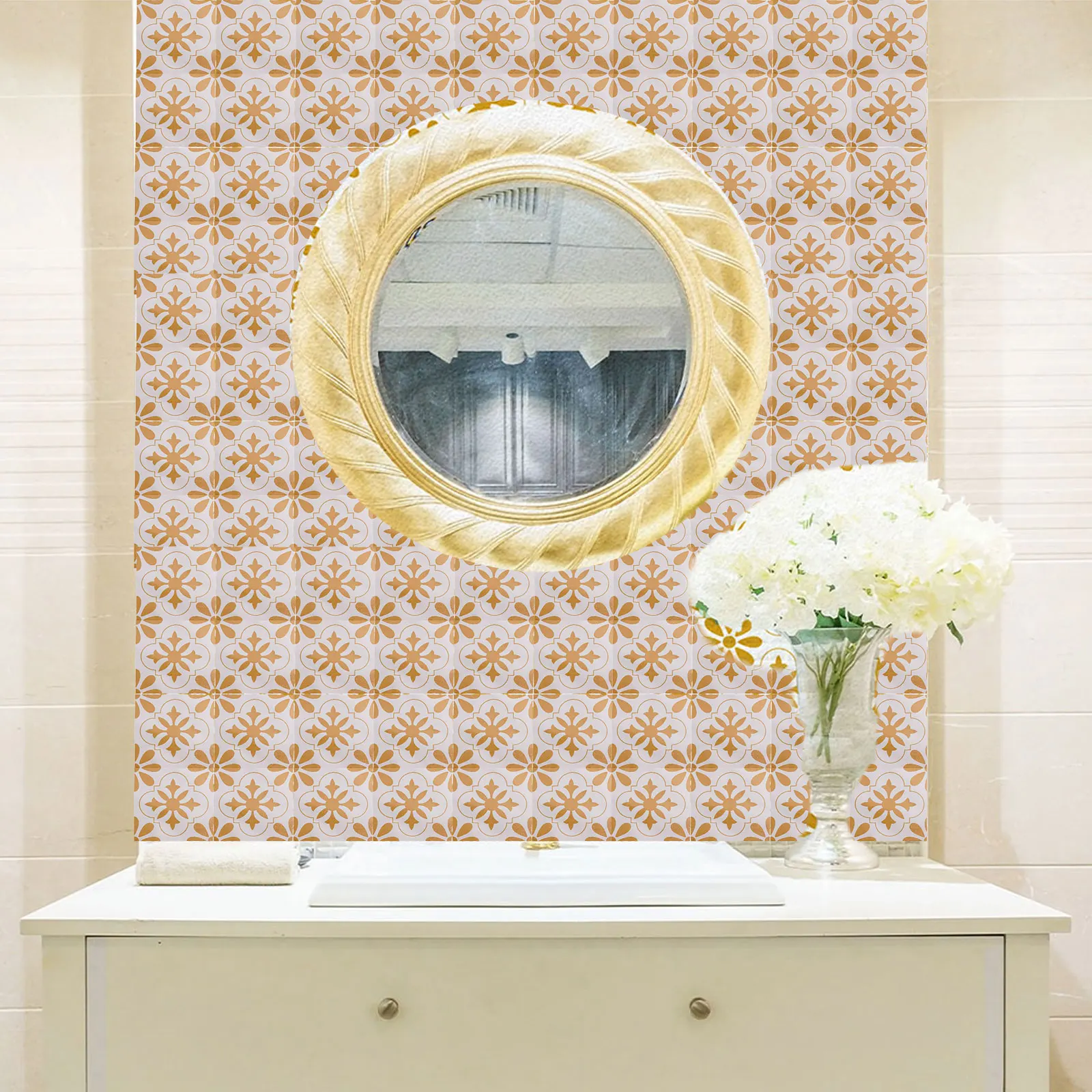 ملصقات بلاط الفسيفساء ثلاثية ا - مراجعة Home Bathroom Tiles Design وسعره