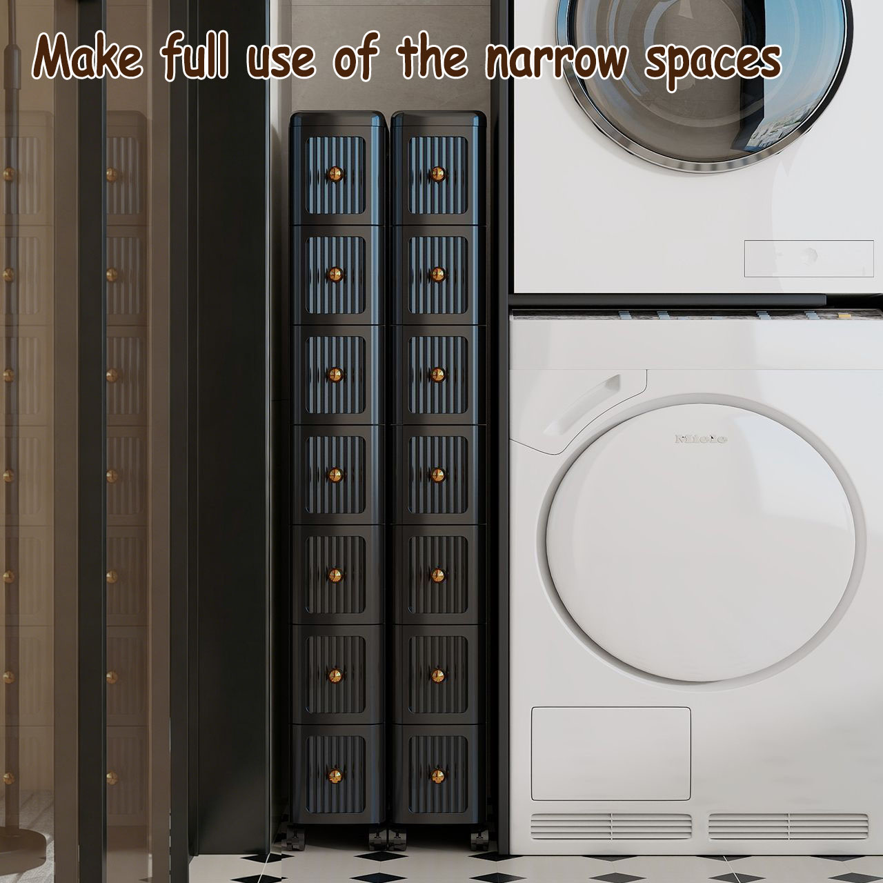 خزانة تخزين ضيقة بعرض 15 سم -  - مراجعة Home Bathroom Organizer وسعره