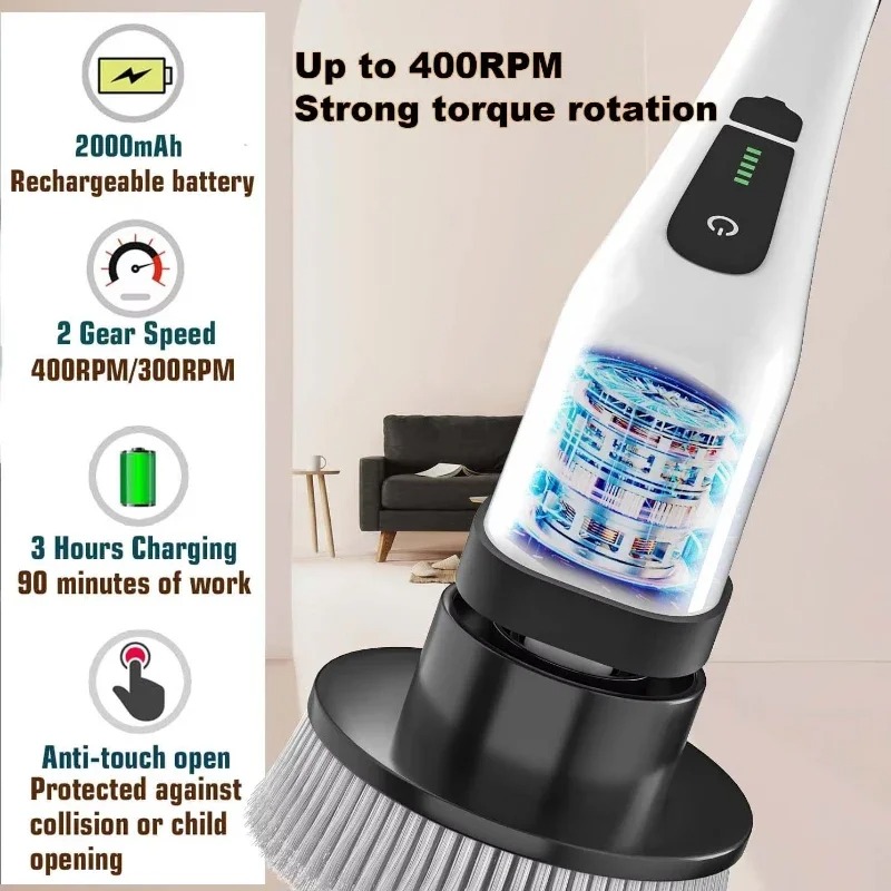 فرشاة تنظيف كهربائية لاسلكية م - مراجعة Home Bathroom Cleaning Machine وسعره