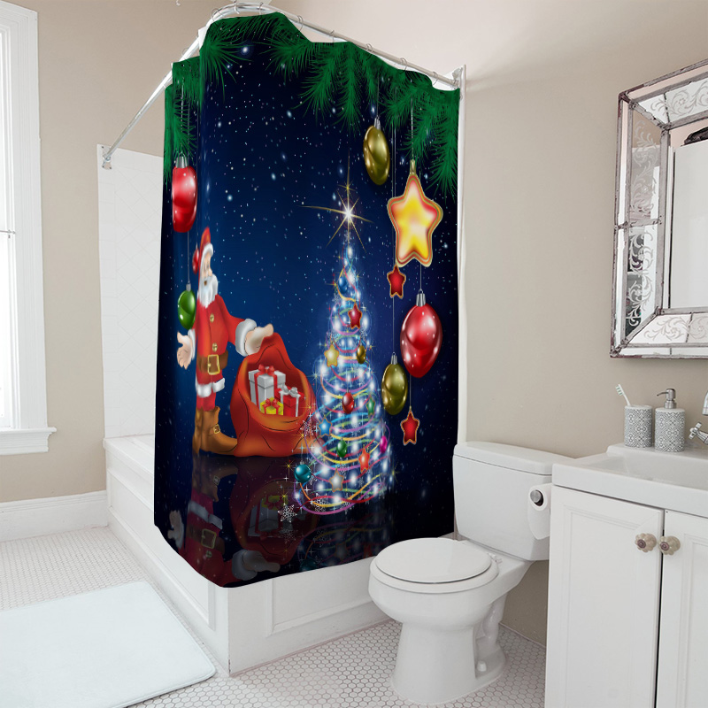 TU عيد الميلاد دش الستار سانتا - مراجعة Home Bathroom Ideas وسعره