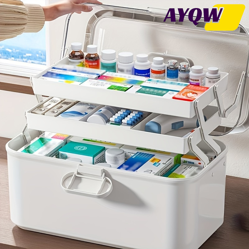 صندوق تخزين أدوية كبير السعة ب - مراجعة Home Bathroom Organizer وسعره