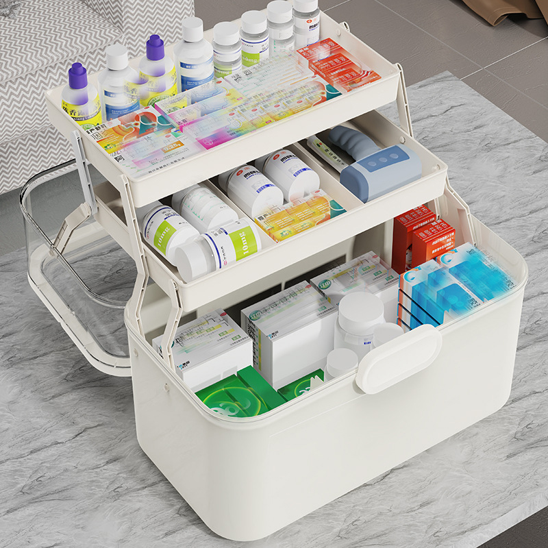 صندوق تخزين أدوية كبير السعة ب - مراجعة Home Bathroom Organizer وسعره
