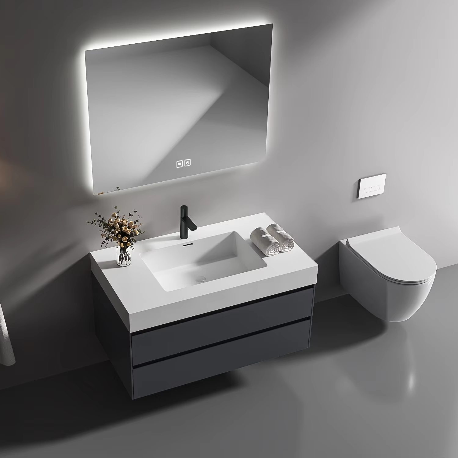 خزانة حمام فاخرة حديثة مثبتة ع - مراجعة Home Bathroom Trends وسعره