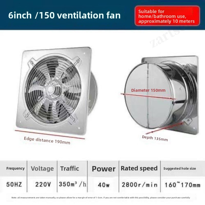 مروحة شفط وتهوية 6 و8 و10 بوصا - مراجعة Home Bathroom Vent وسعره