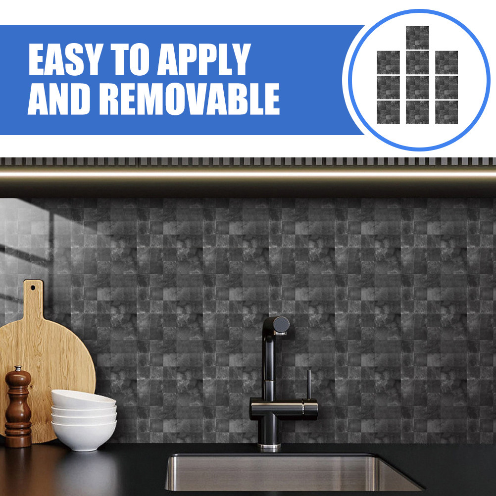 10 قطع من ملصقات الحائط ذاتية  - مراجعة Home Bathroom Tiles Design وسعره