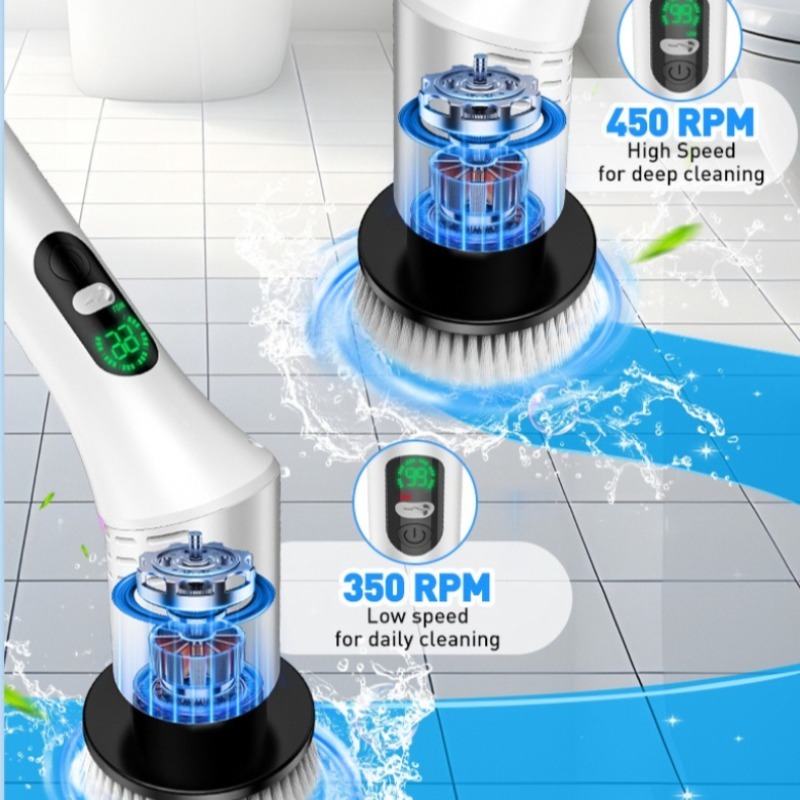 فرشاة تنظيف كهربائية دوارة 9 ف - مراجعة Home Bathroom Cleaning Machine وسعره