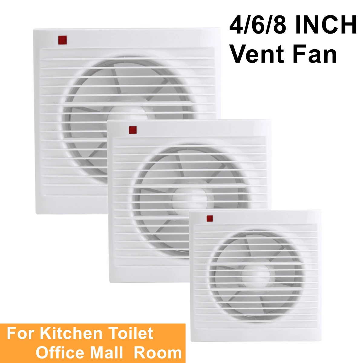 4 بوصة 6 بوصة 8 بوصة 220 فولت  - مراجعة Home Bathroom Vent وسعره