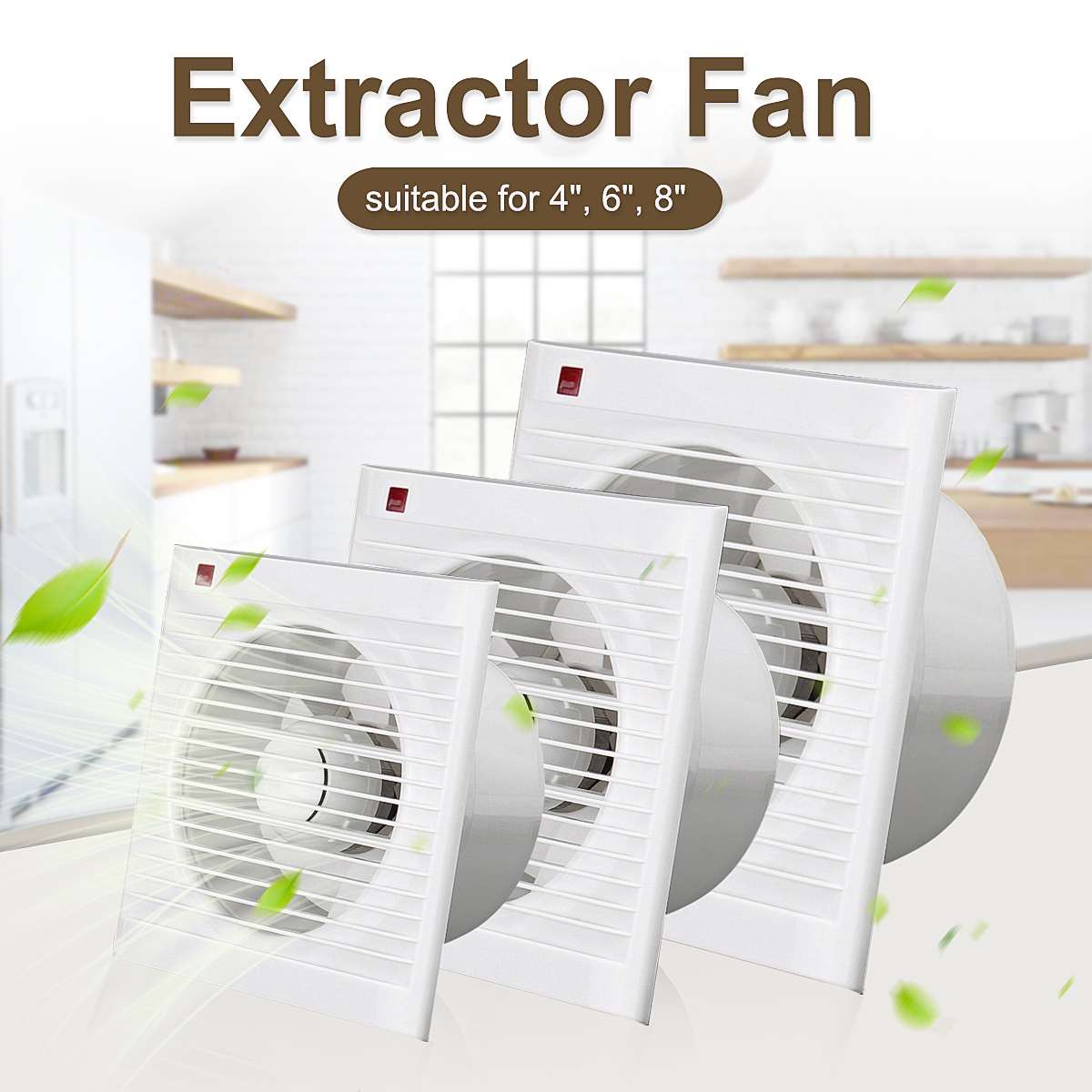 4 بوصة 6 بوصة 8 بوصة 220 فولت  - مراجعة Home Bathroom Vent وسعره