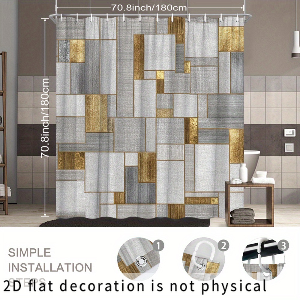 ستارة حمام مقاومة للماء بتصميم - مراجعة Home Bathroom Tiles Design وسعره
